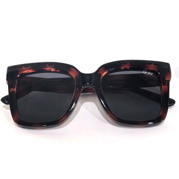 Quay Australia Icy 126 Square Tortoiseshell Sunglasses Womens Discontinued